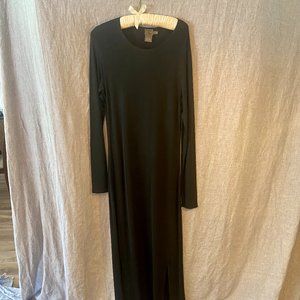 Calvin Klein Long Sleeve Long Dress with Slits at the bottom Medium